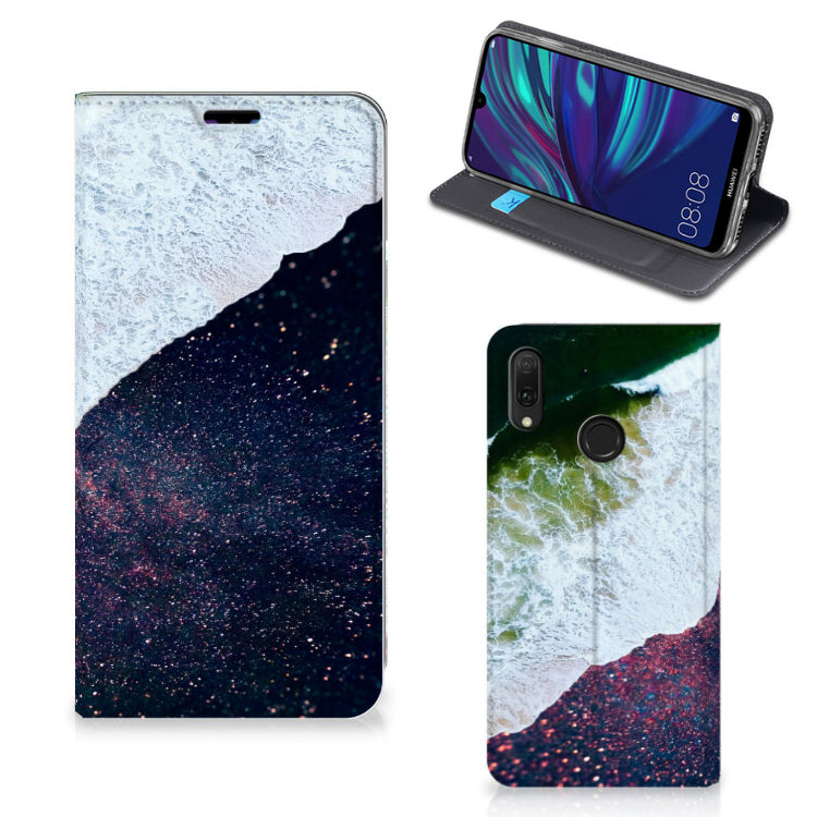 Huawei Y7 hoesje Y7 Pro (2019) Stand Case Sea in Space