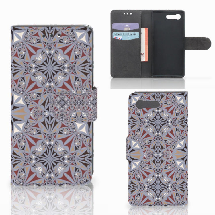 Sony Xperia X Compact Bookcase Flower Tiles