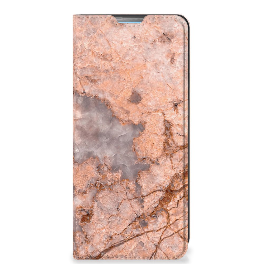 OPPO A74 4G Standcase Marmer Oranje - B2C Telecom