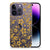 Apple iPhone 14 Pro TPU Case Gouden Bloemen in transparante stijl met goudkleurige bloemen 🌼