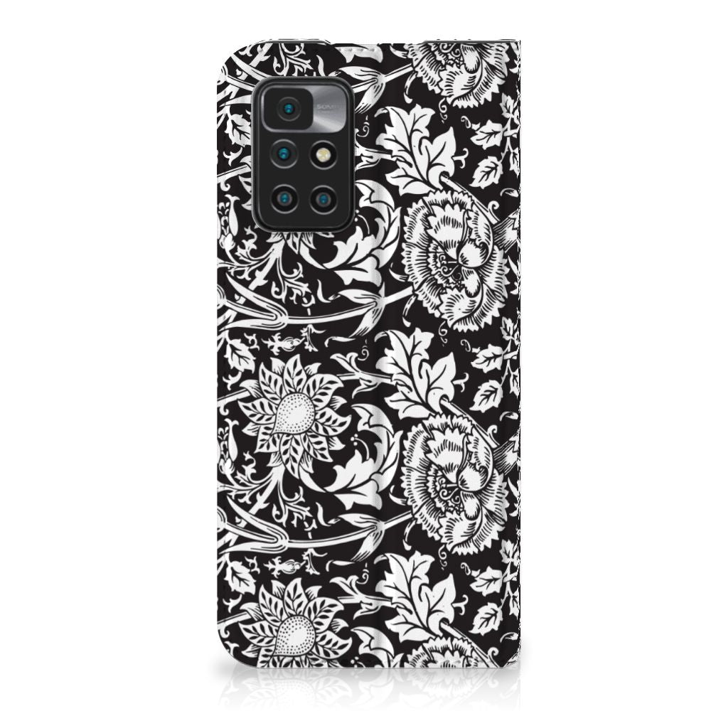 Xiaomi Redmi 10 Smart Cover Black Flowers - B2C Telecom