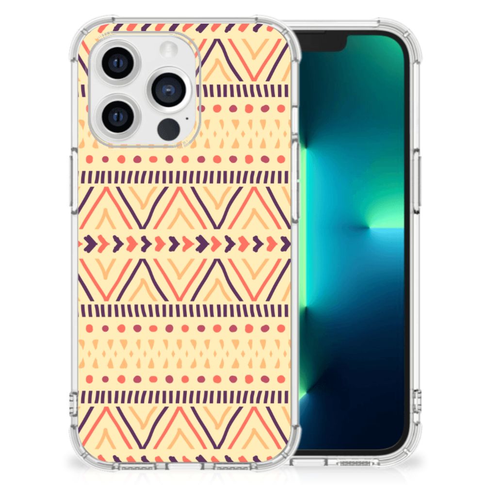 Apple iPhone 13 Pro Doorzichtige Silicone Hoesje Aztec Yellow B2C Telecom