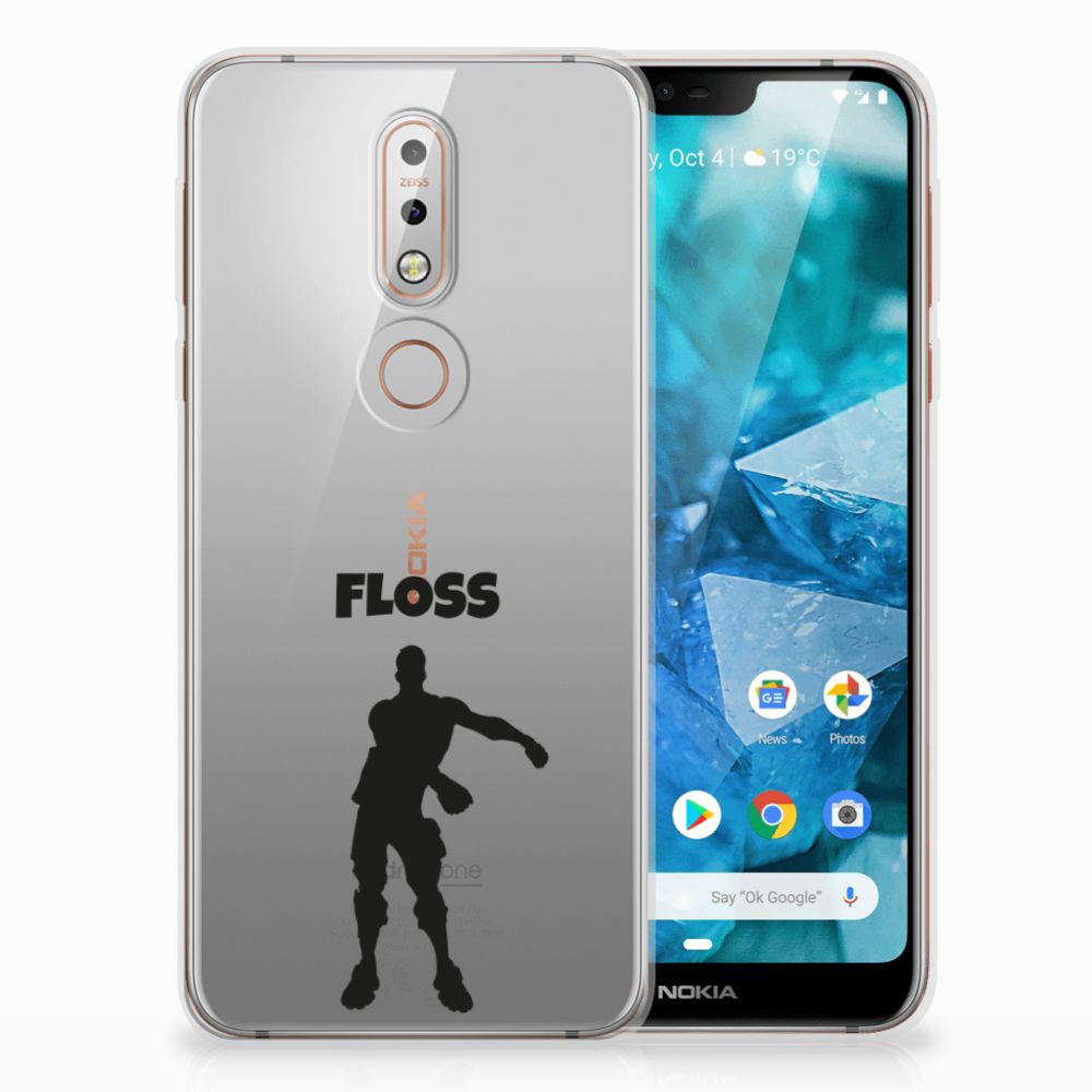 Nokia 7.1 Telefoonhoesje met Naam Floss