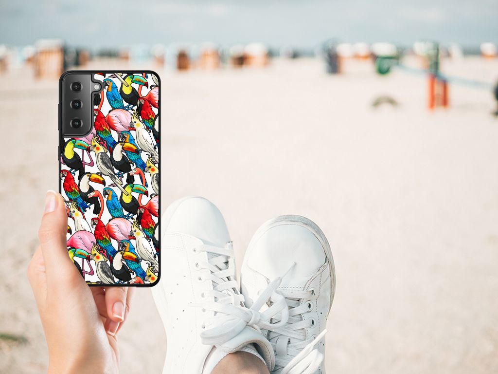 Samsung Galaxy S21 Plus Dierenprint Telefoonhoesje Birds B2C Telecom