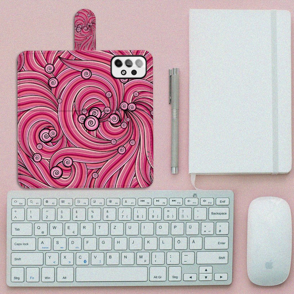 Samsung Galaxy A73 5G Hoesje Swirl Pink