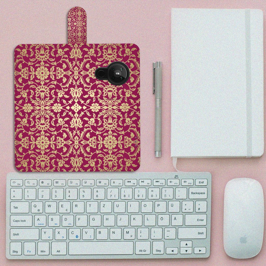 Wallet Case Nokia 5.3 Barok Pink