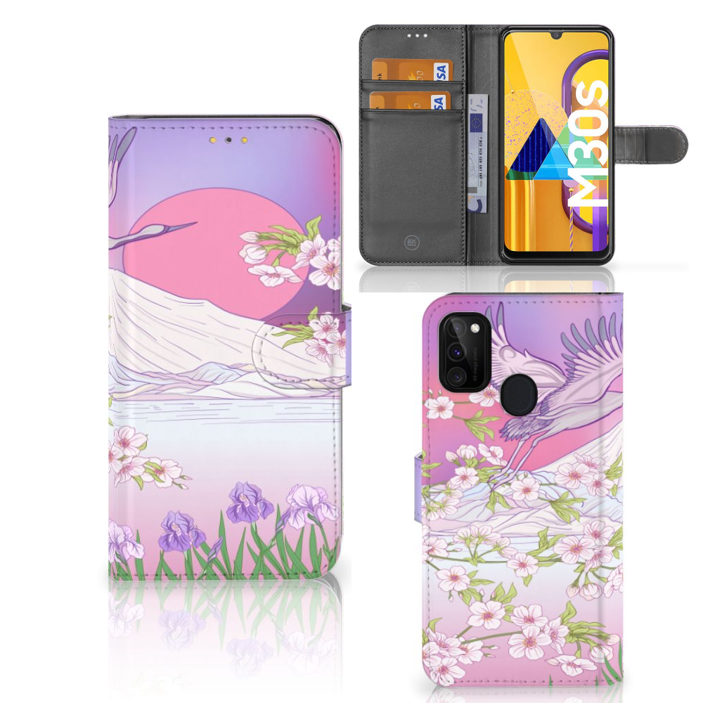 Samsung Galaxy M21 | M30s Telefoonhoesje met Pasjes Bird Flying