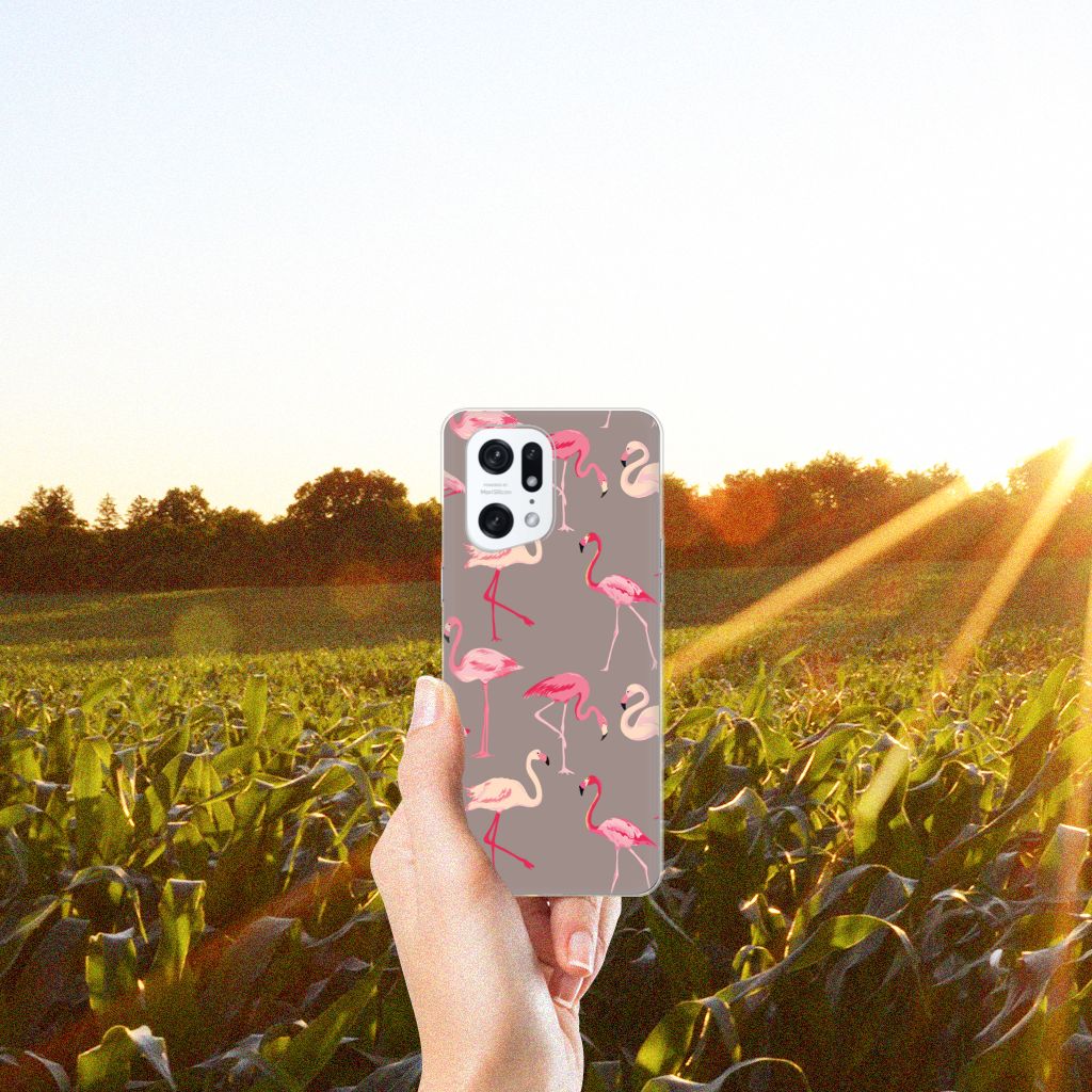 OPPO Find X5 Pro TPU Hoesje Flamingo B2C Telecom