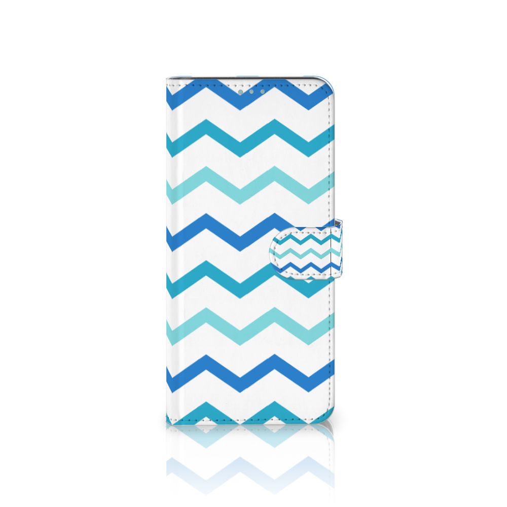 Nokia 3.4 Telefoon Hoesje Zigzag Blauw