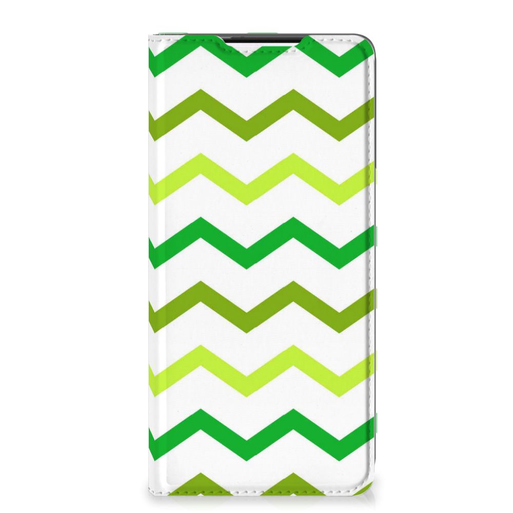 Samsung Galaxy S21 Plus Hoesje met Magneet Zigzag Groen - B2C Telecom