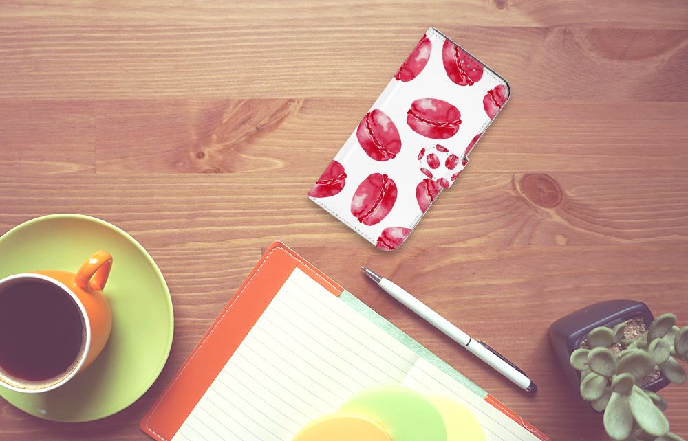 Samsung Galaxy A31 Book Cover Pink Macarons
