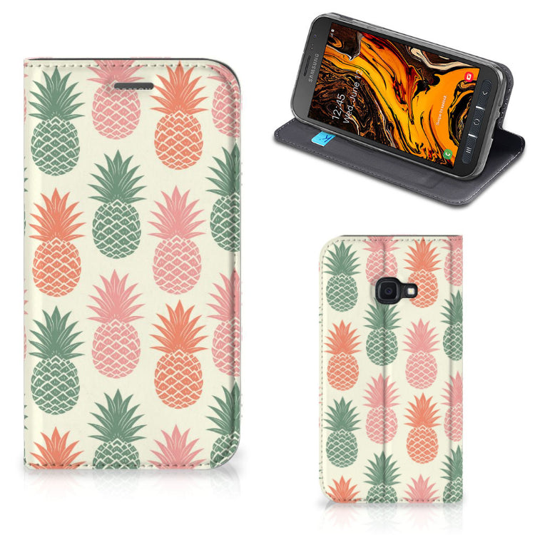 Samsung Galaxy Xcover 4s Flip Style Cover Ananas