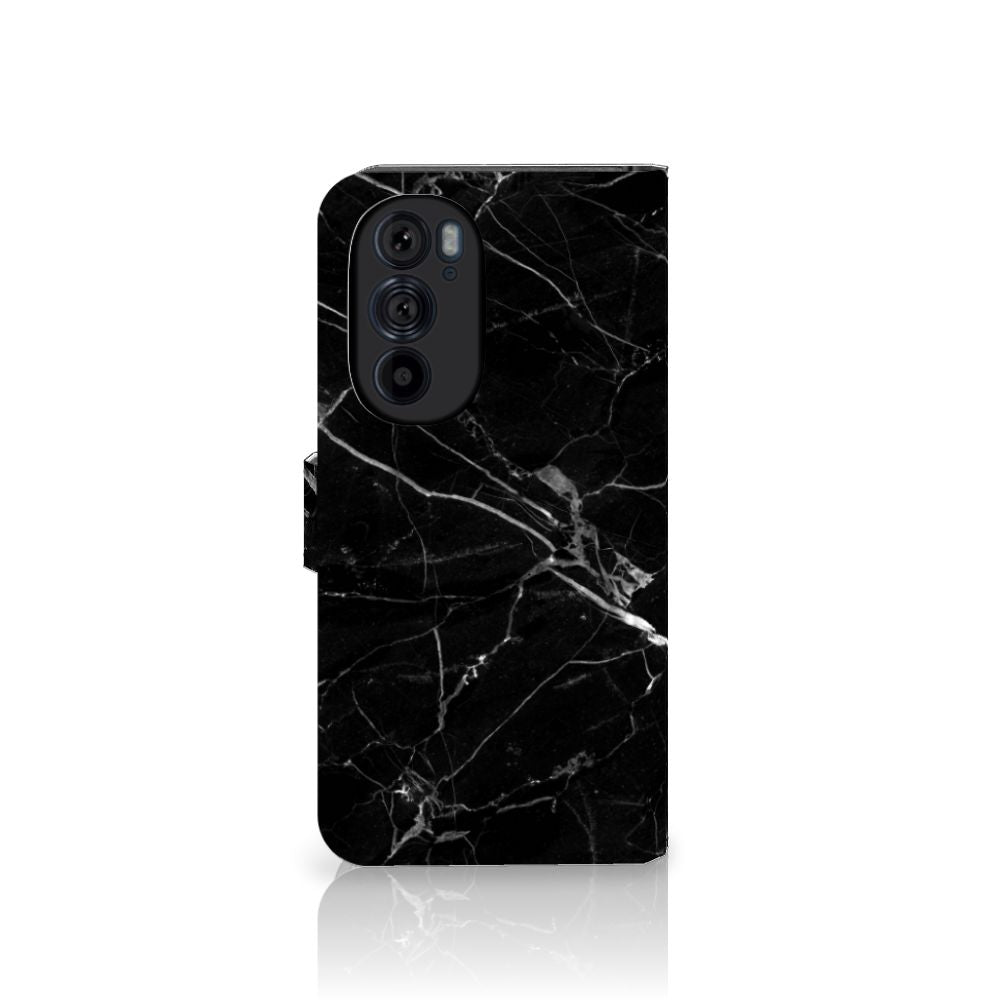 Motorola Edge 30 Pro Bookcase Marmer Zwart - Origineel Cadeau Vader