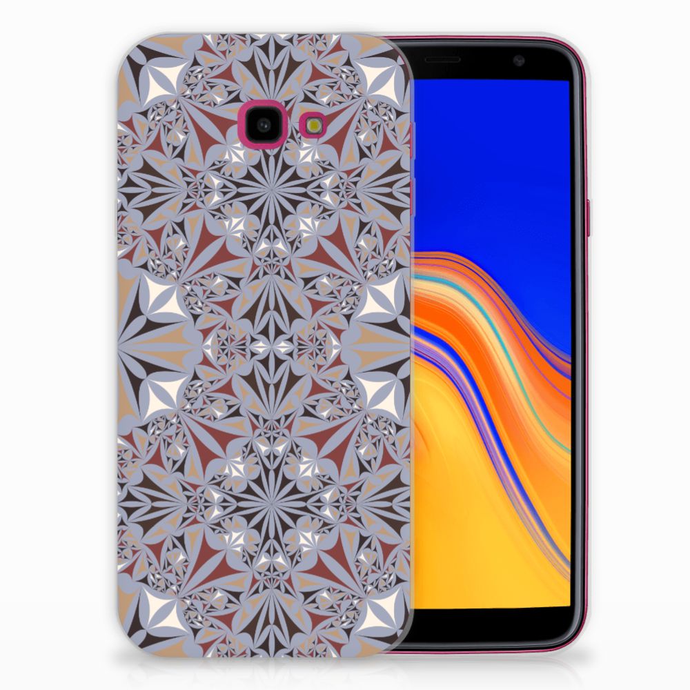 Samsung Galaxy J4 Plus (2018) TPU Siliconen Hoesje Flower Tiles