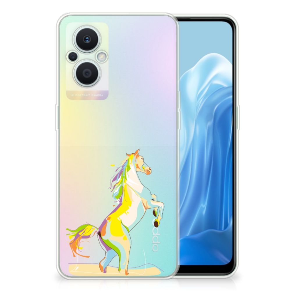 OPPO Reno8 Lite Telefoonhoesje met Naam Horse Color B2C Telecom