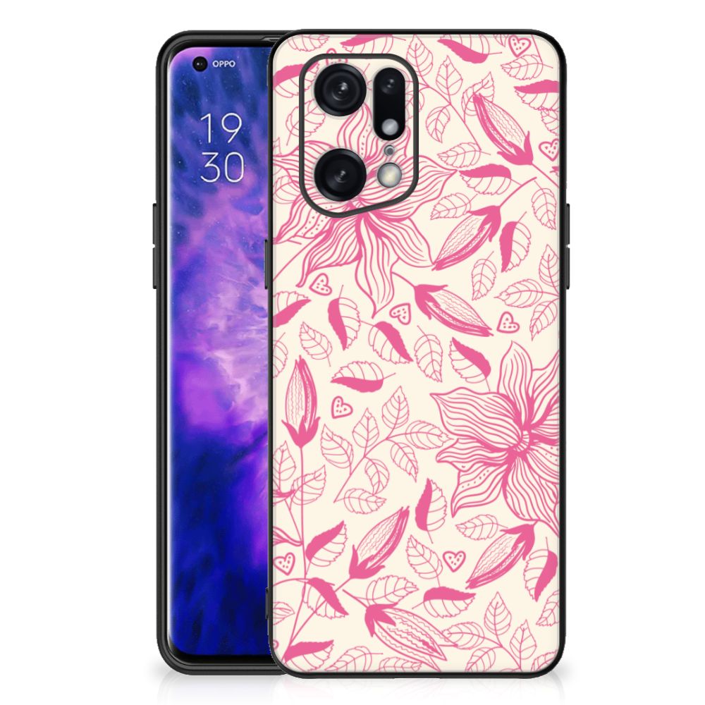 OPPO Find X5 Pro Bloemen Hoesje Pink Flowers B2C Telecom
