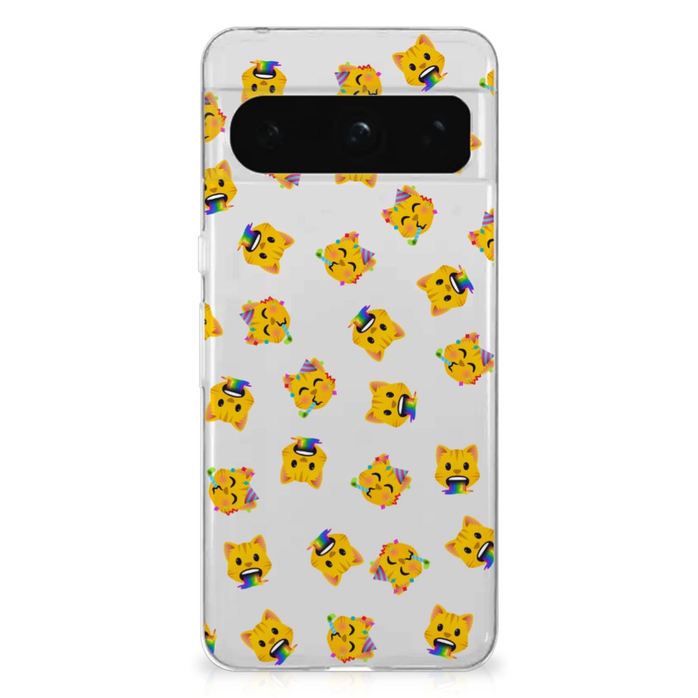 TPU bumper voor Google Pixel 8 Pro Katten Emojis