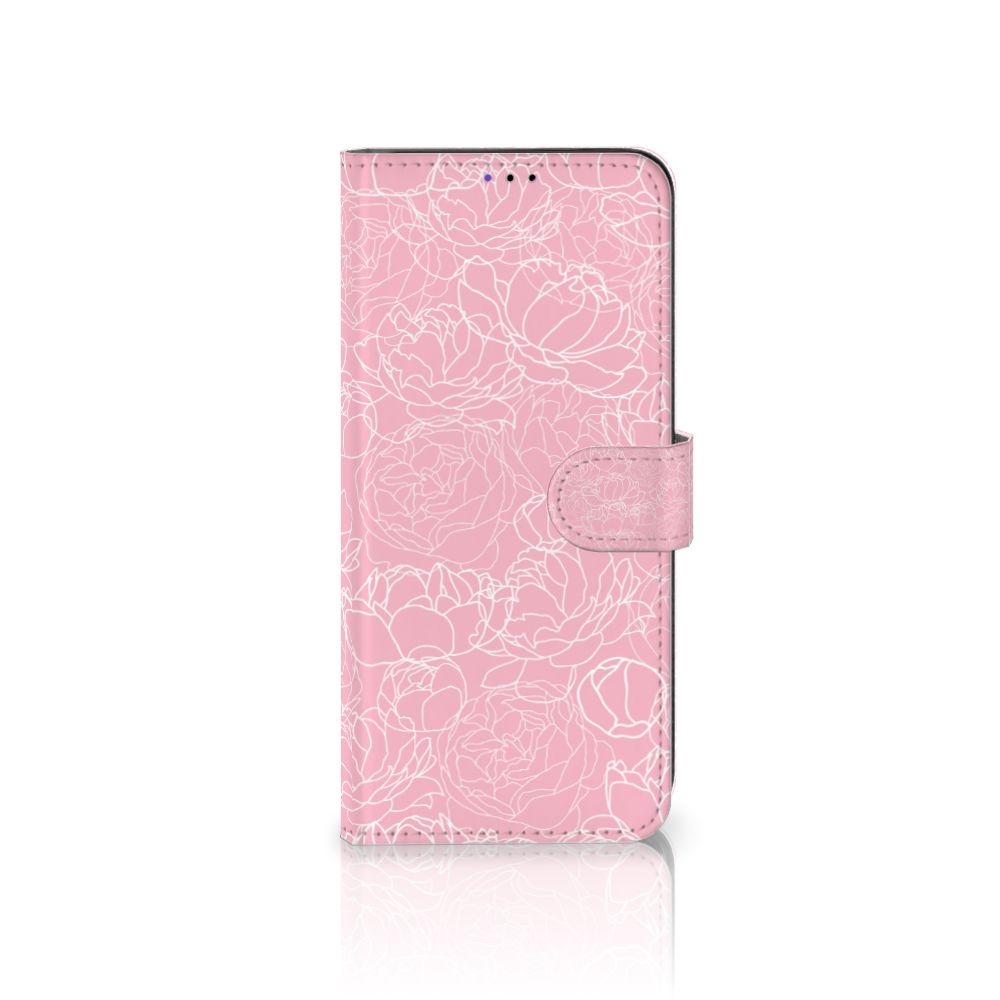 Samsung Galaxy A22 5G Hoesje White Flowers