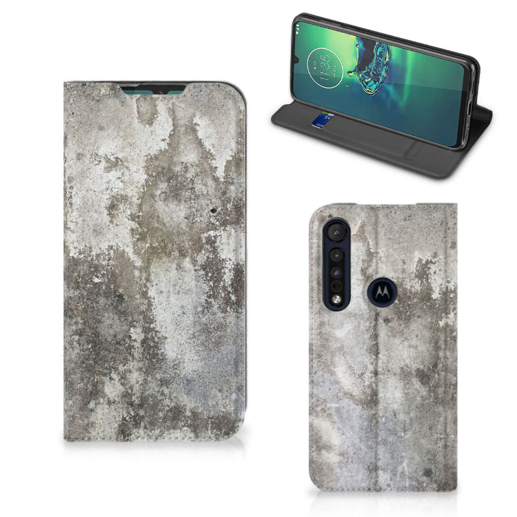 Motorola G8 Plus Standcase Beton Print