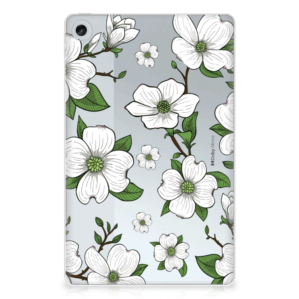 Lenovo Tab M10 Plus (3e generatie) Siliconen Hoesje Dogwood Flowers - B2C Telecom
