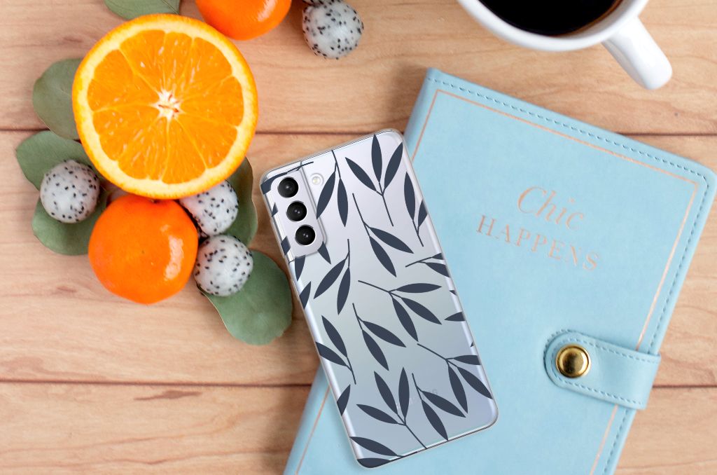 Samsung Galaxy S21 Plus TPU Case Leaves Blue B2C Telecom