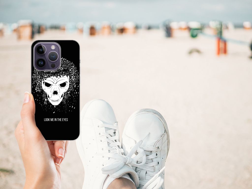 Silicone Back Case Apple iPhone 14 Pro Skull Hair B2C Telecom