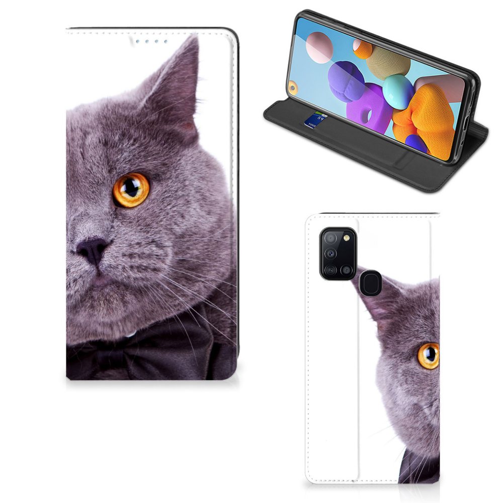 Samsung Galaxy A21s Hoesje maken Kat - B2C Telecom