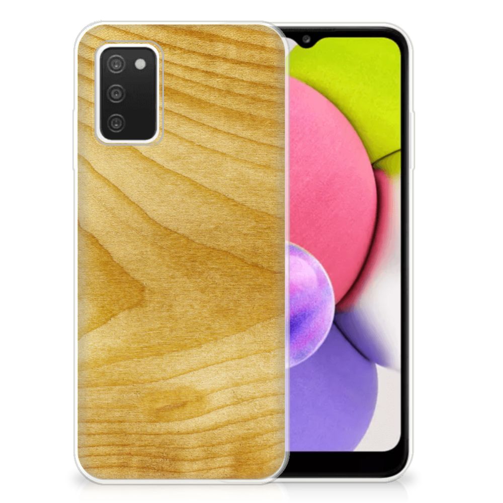 Samsung Galaxy A03S Bumper Hoesje Licht Hout B2C Telecom