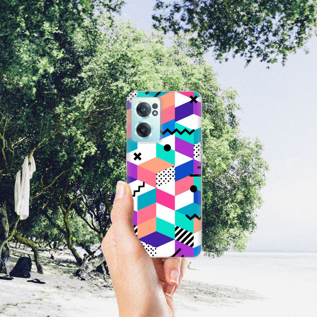 OnePlus Nord CE 2 5G TPU Hoesje Blokken Kleurrijk B2C Telecom