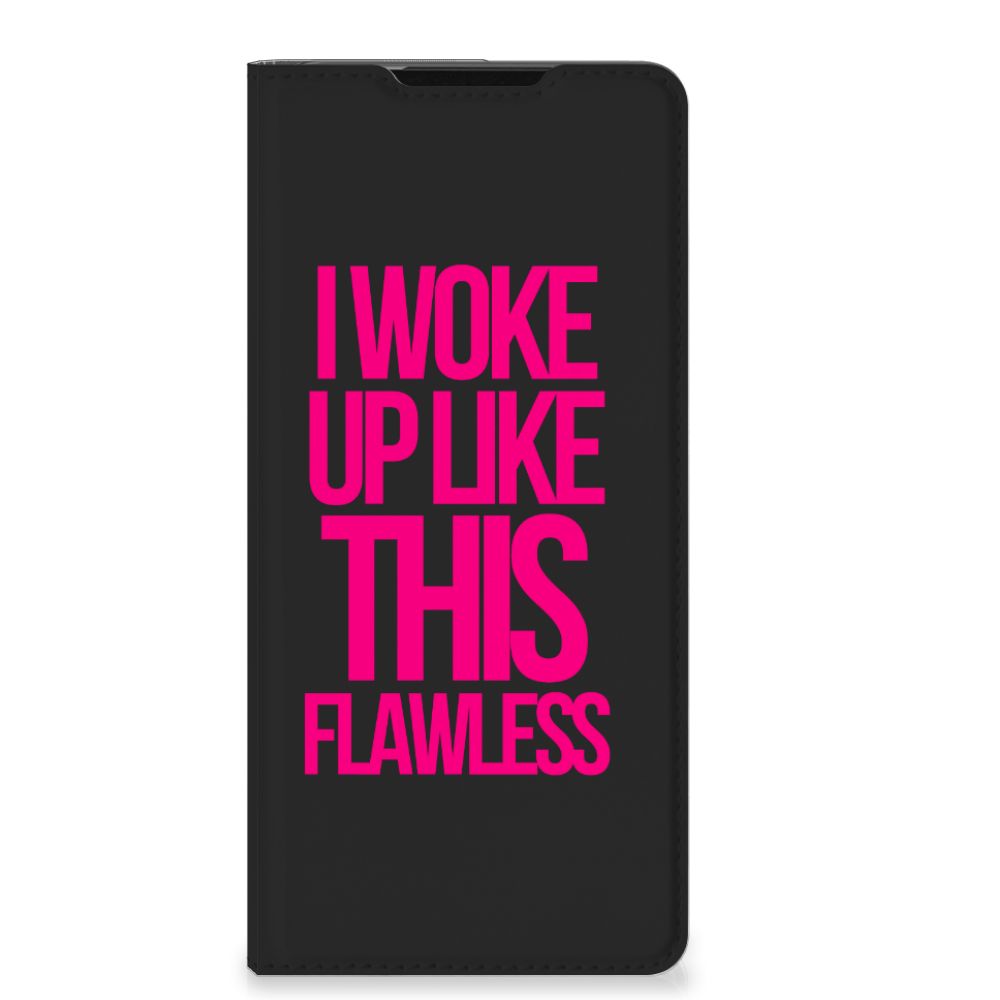 Samsung Galaxy S21 Ultra Hoesje met tekst Woke Up - Origineel Cadeau Zelf Maken