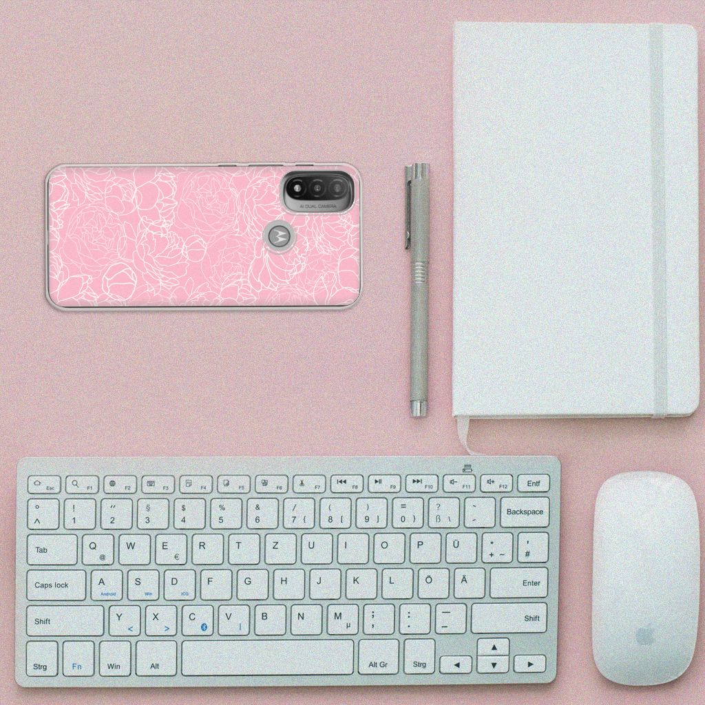 Motorola Moto E20 | E40 TPU Case White Flowers