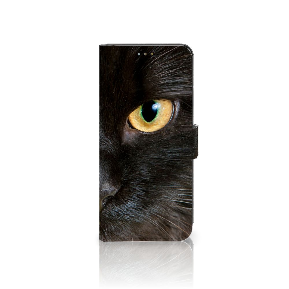 Motorola Moto G52 | Moto G82 Telefoonhoesje met Pasjes Zwarte Kat