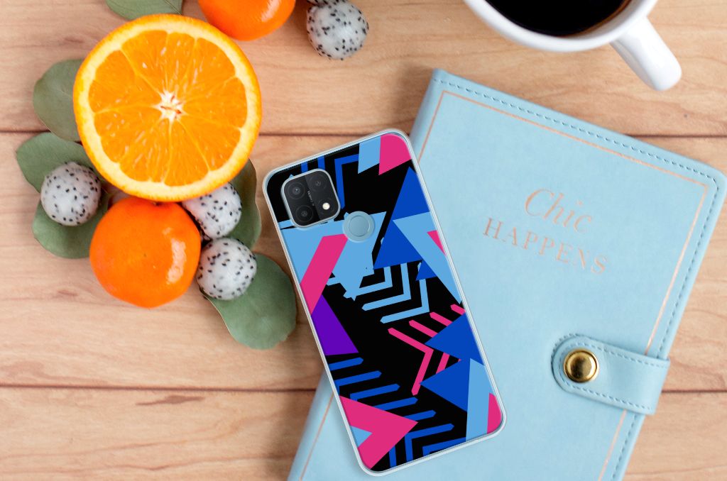 OPPO A15 TPU Hoesje Funky Triangle B2C Telecom