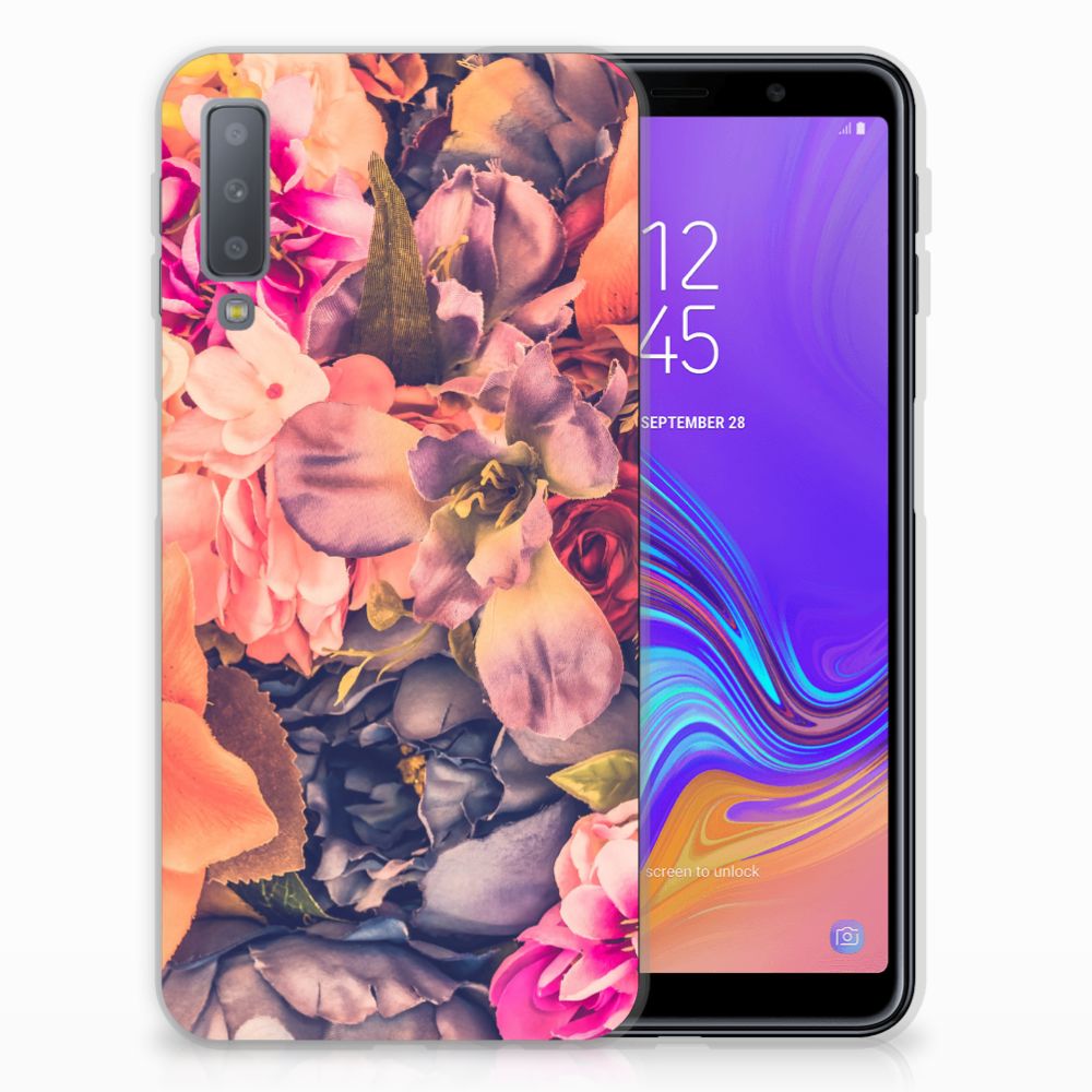 Samsung Galaxy A7 (2018) TPU Case Bosje Bloemen