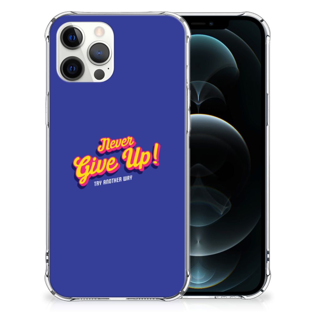 iPhone 12 Pro Max Telefoonhoesje met tekst Never Give Up