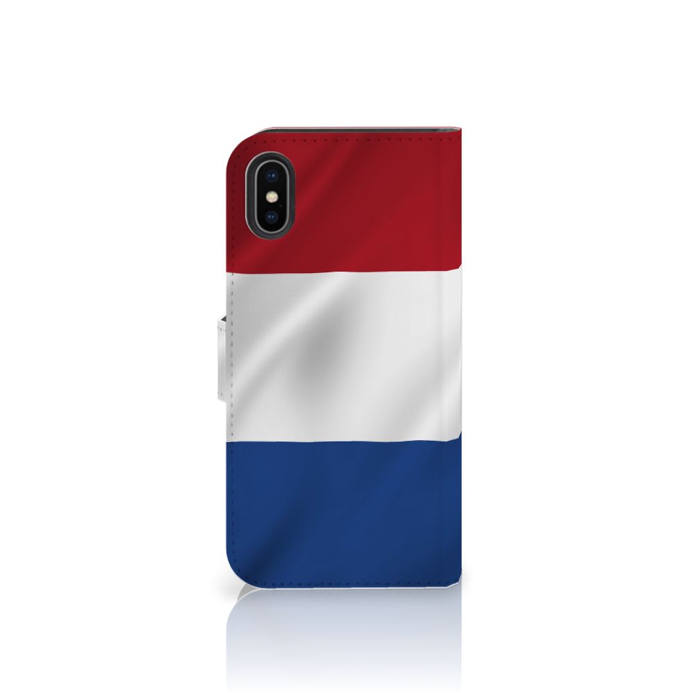 Apple iPhone X | Xs Bookstyle Case Nederlandse Vlag met artistiek design van de Nederlandse vlag.