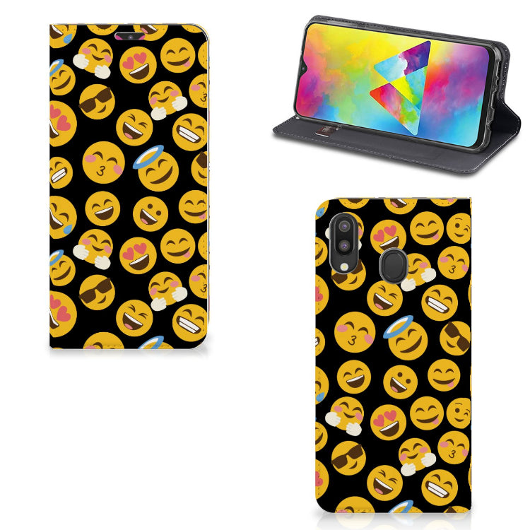 Samsung Galaxy M20 Hoesje met Magneet Emoji