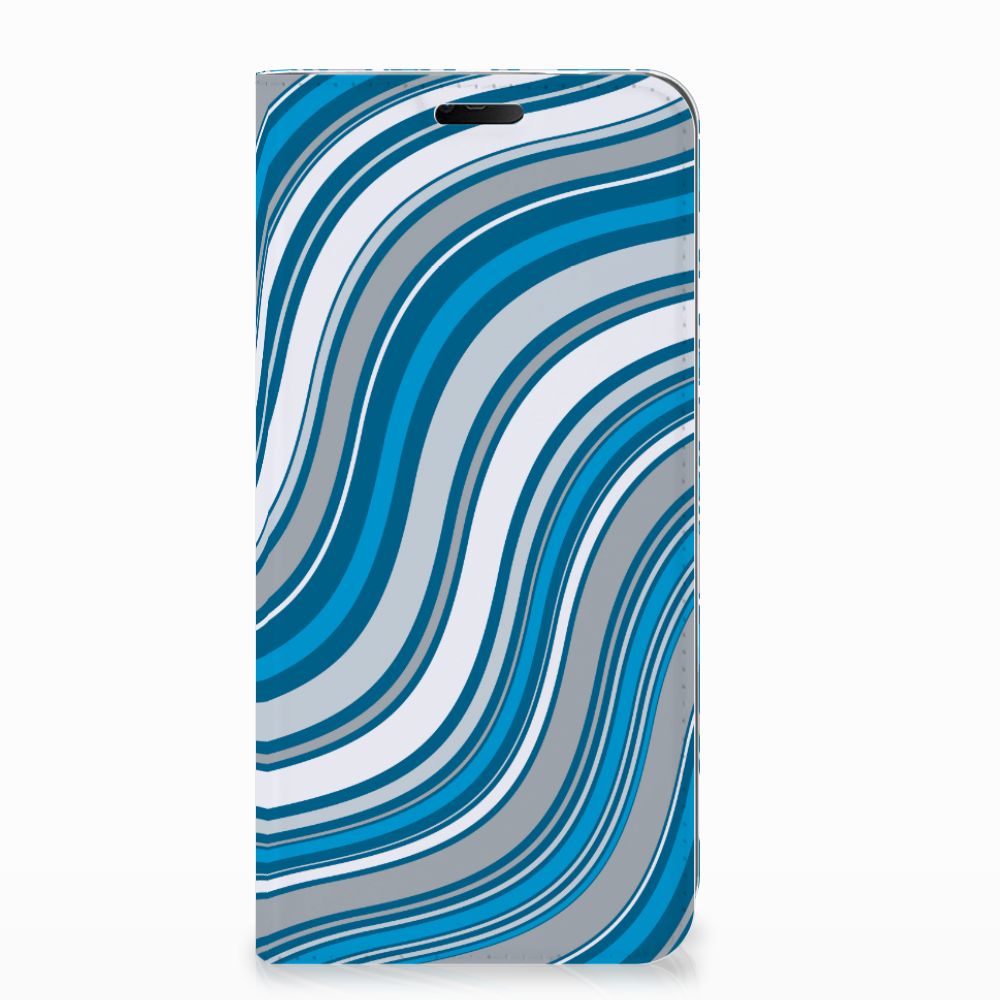 Nokia 7.1 (2018) Hoesje met Magneet Waves Blue