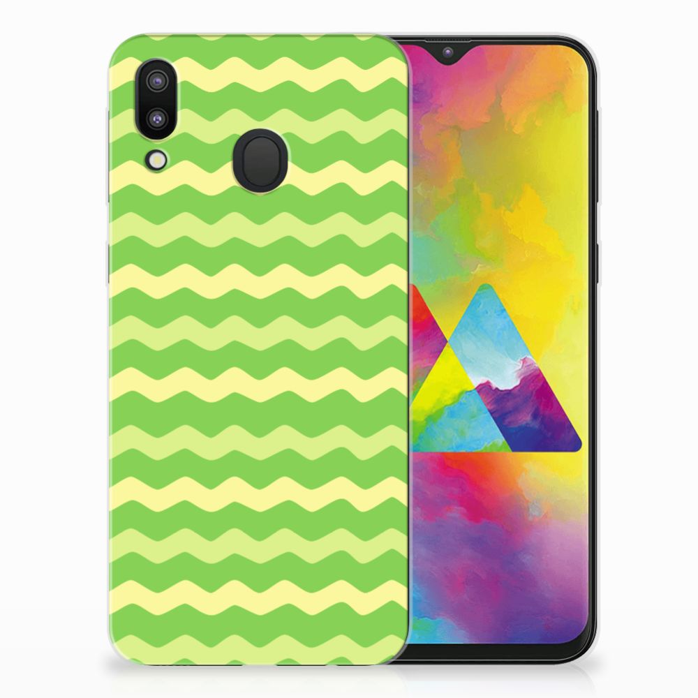 Samsung Galaxy M20 (Power) TPU bumper Waves Green