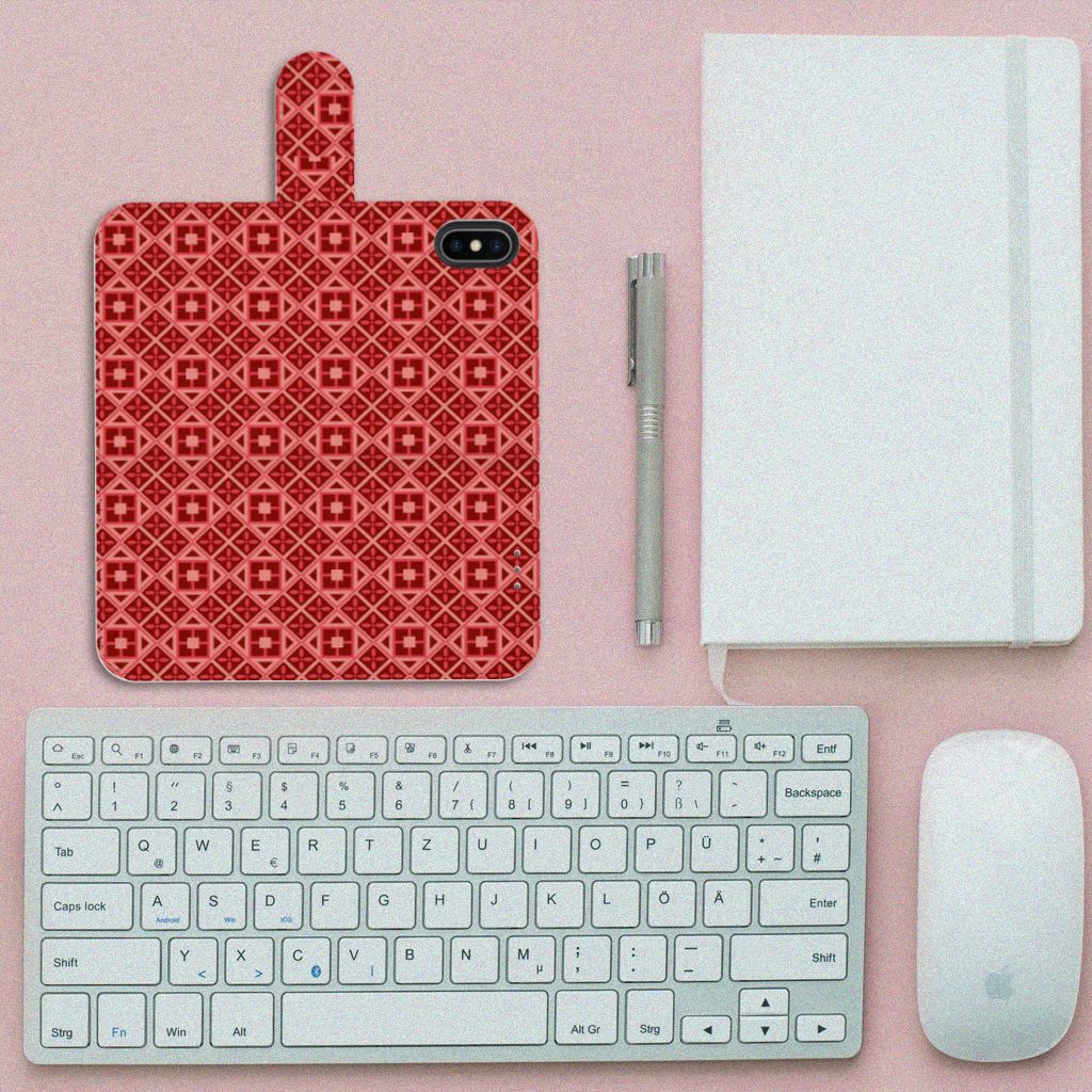 Apple iPhone X | Xs Telefoon Hoesje Batik Rood