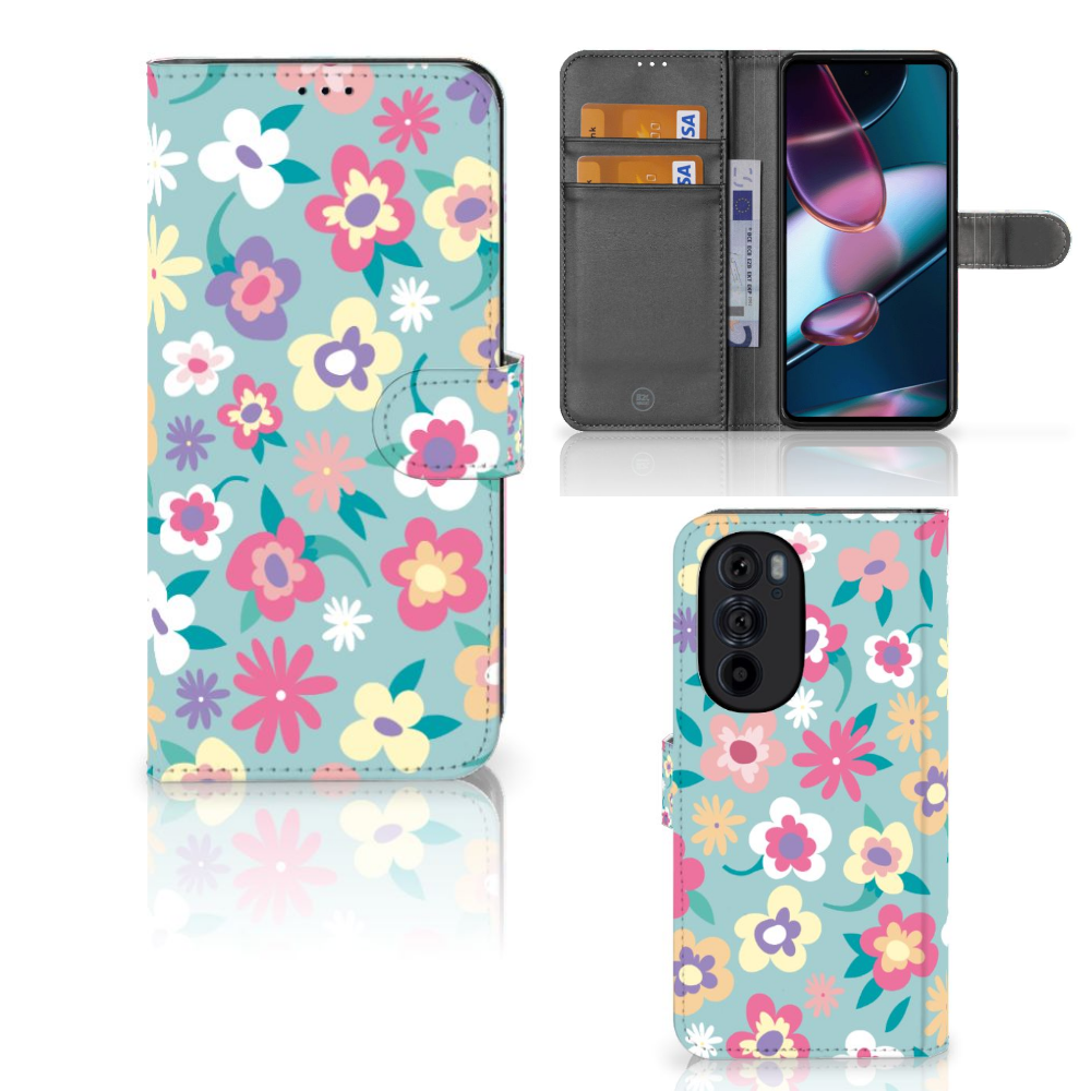 Motorola Edge 30 Pro Hoesje Flower Power