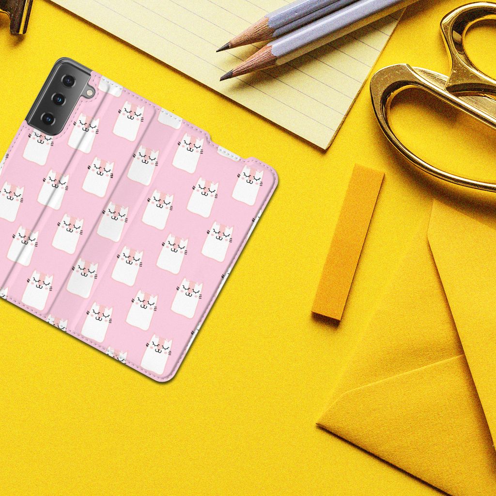 Samsung Galaxy S21 Hoesje maken Sleeping Cats - B2C Telecom