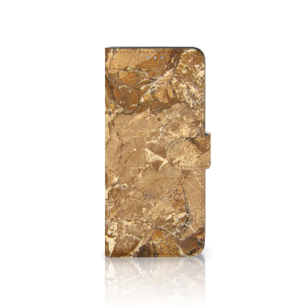 OnePlus Nord 2T Bookcase Marmer Creme met luxe marmerdesign, perfect voor bescherming en stijl.