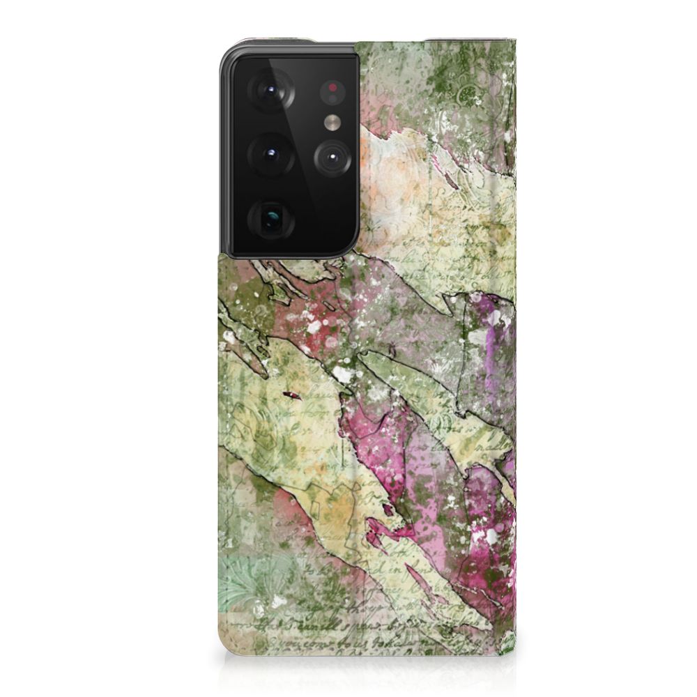 Bookcase Samsung Galaxy S21 Ultra Letter Painting - B2C Telecom