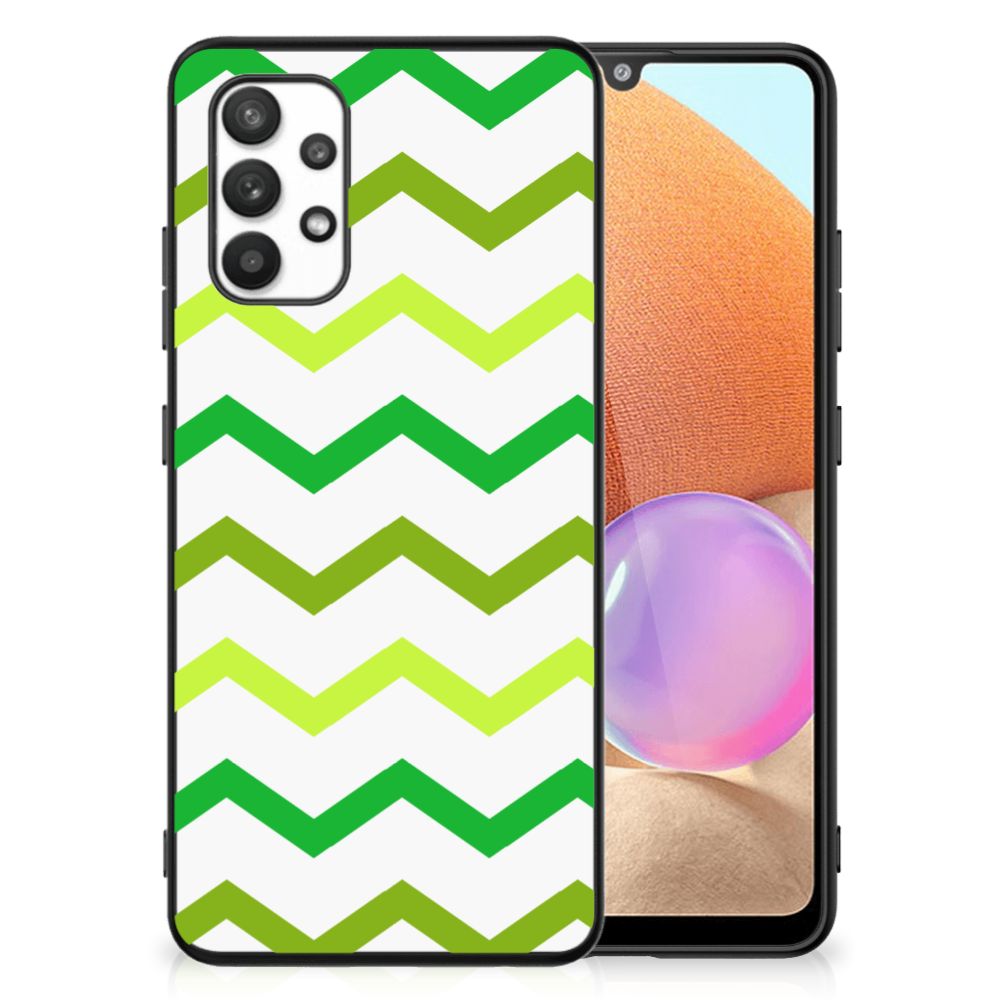 Samsung Galaxy A32 4G | A32 5G Enterprise Editie Back Case Zigzag Groen B2C Telecom