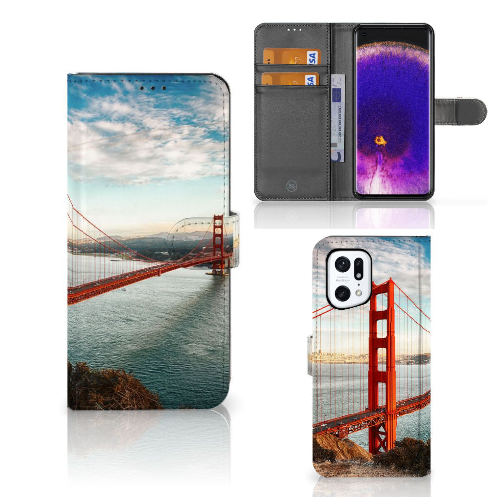 OPPO Find X5 Pro Flip Cover Golden Gate Bridge