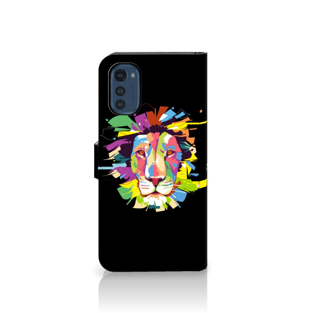 Motorola Moto E32 | Moto E32s Leuk Hoesje Lion Color