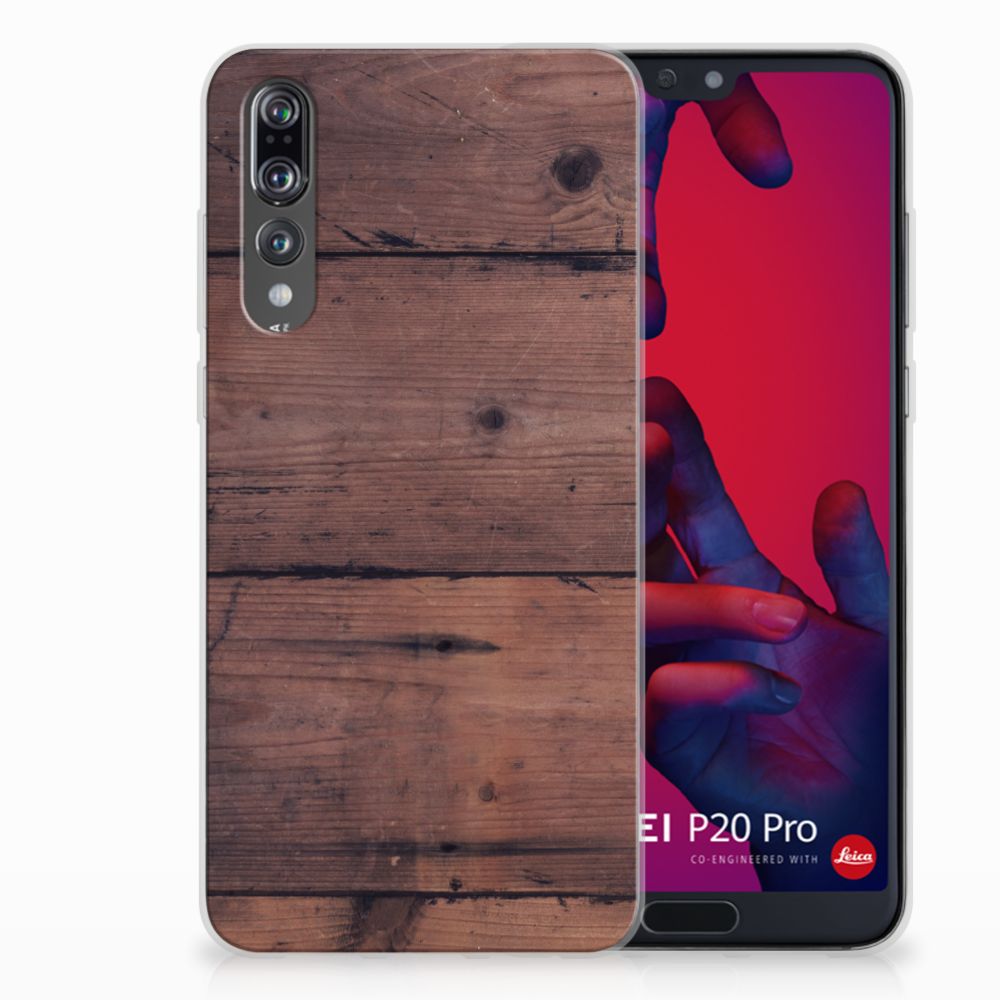 Huawei P20 Pro Bumper Hoesje Old Wood