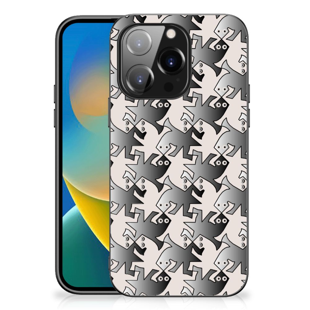 iPhone 14 Pro Dierenprint Telefoonhoesje Salamander Grey B2C Telecom
