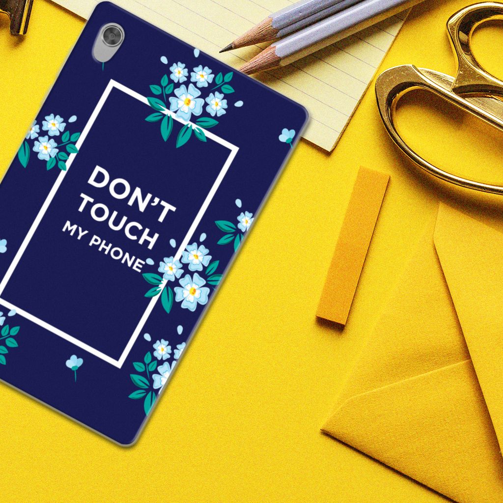 Lenovo Tab M10 HD (2de generatie) Print Case Flowers Blue DTMP - B2C Telecom